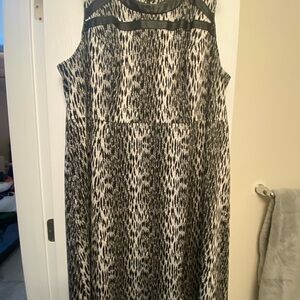 Lane Bryant Black and white Sleeveless Maxi Dress
